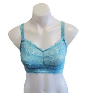 Cosabella Light Blue Sexy Lace Bralette Wireless Full Coverage Size Small NWNT
